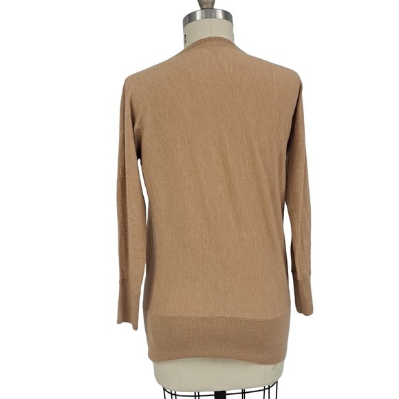 Talbots carmel 100% Merino Wool Cowl Neck Sweater Large NWOT - Picture 3 of 6